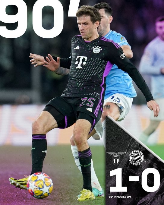 拉齊奧1-0拜仁慕尼黑