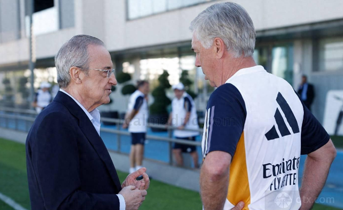 皇馬主帥安切洛蒂與老佛爺