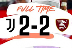 意甲尤文圖斯2-2薩勒尼塔納 米利克頭球絕殺脫衣慶祝兩黃變一紅後進球被取消