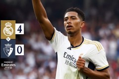 西甲最新賽況：皇馬4-0大勝奧薩蘇納 貝林厄姆梅開二度維尼修斯單刀+傳射