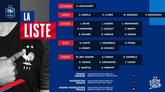 法國隊大名單