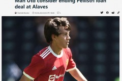 進球網：出場時間相當有限 曼聯考慮提前中止佩利斯特裏的租借