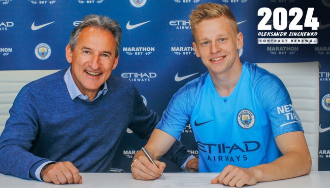 官方:曼城續約津琴科至2024年