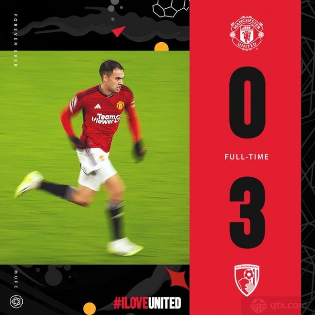 曼聯0-3伯恩茅斯