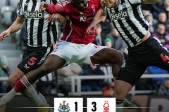 英超紐卡斯爾1-3諾丁漢森林 喜鵲遭遇兩連敗