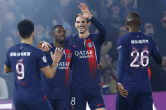 法甲巴黎聖日耳曼3:1裏爾 拉莫斯為球隊得分