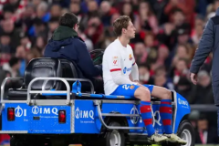 德容腳踝扭傷 佩德裏複出再次傷退