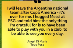 迪馬利亞親承美洲杯後退出阿根廷國家隊 他沒有參加2026世界杯的計劃