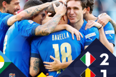 歐國聯全場戰報：意大利2-1比利時獲得季軍 巴雷拉建功貝拉爾迪點射