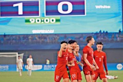 中國香港男足進亞運八強 1/4決賽對陣伊朗