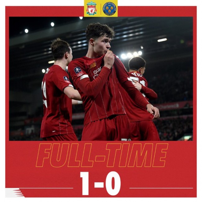 足總杯利物浦1-0什魯斯伯裏會師切爾西 紅軍喜提烏龍大禮