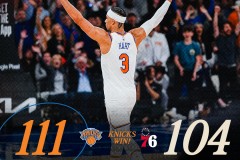 NBA季後賽76人104-111尼克斯大比分0-1落後 布倫森22分恩比德空砍29+8+6