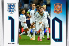 歐青賽英格蘭1-0西班牙零失球奪冠 瓊斯破門幫助英格蘭時隔39年捧杯